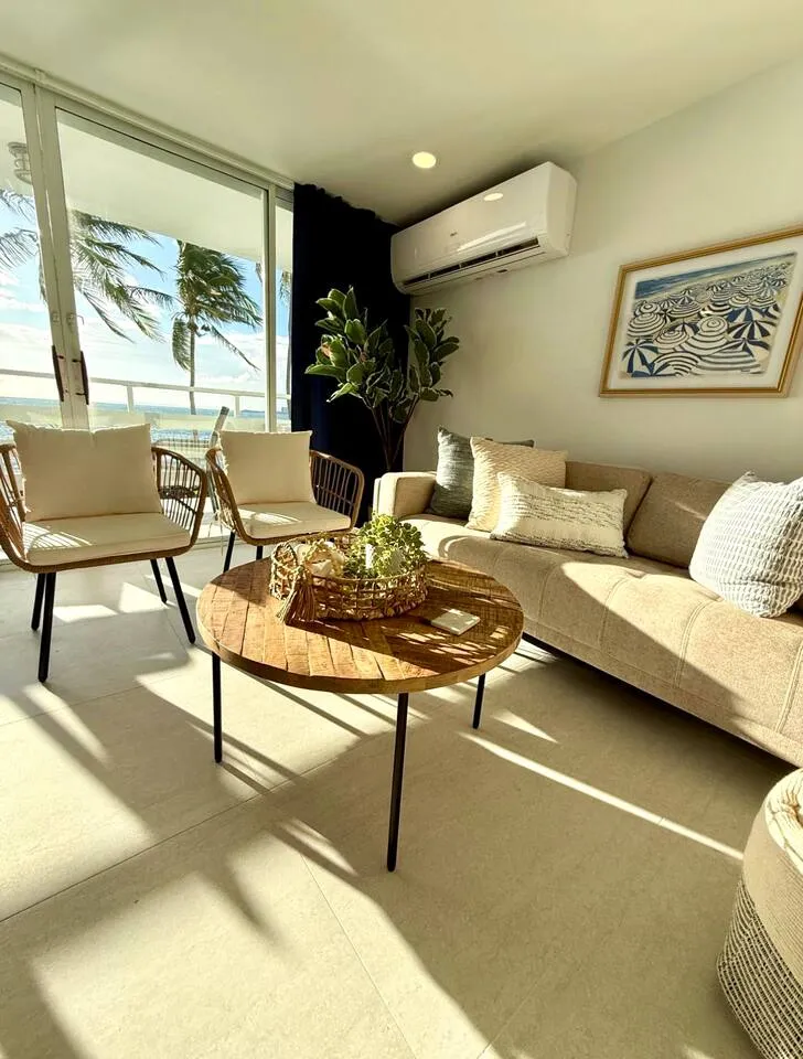 Soft textures and warm lighting inside Reef Studio