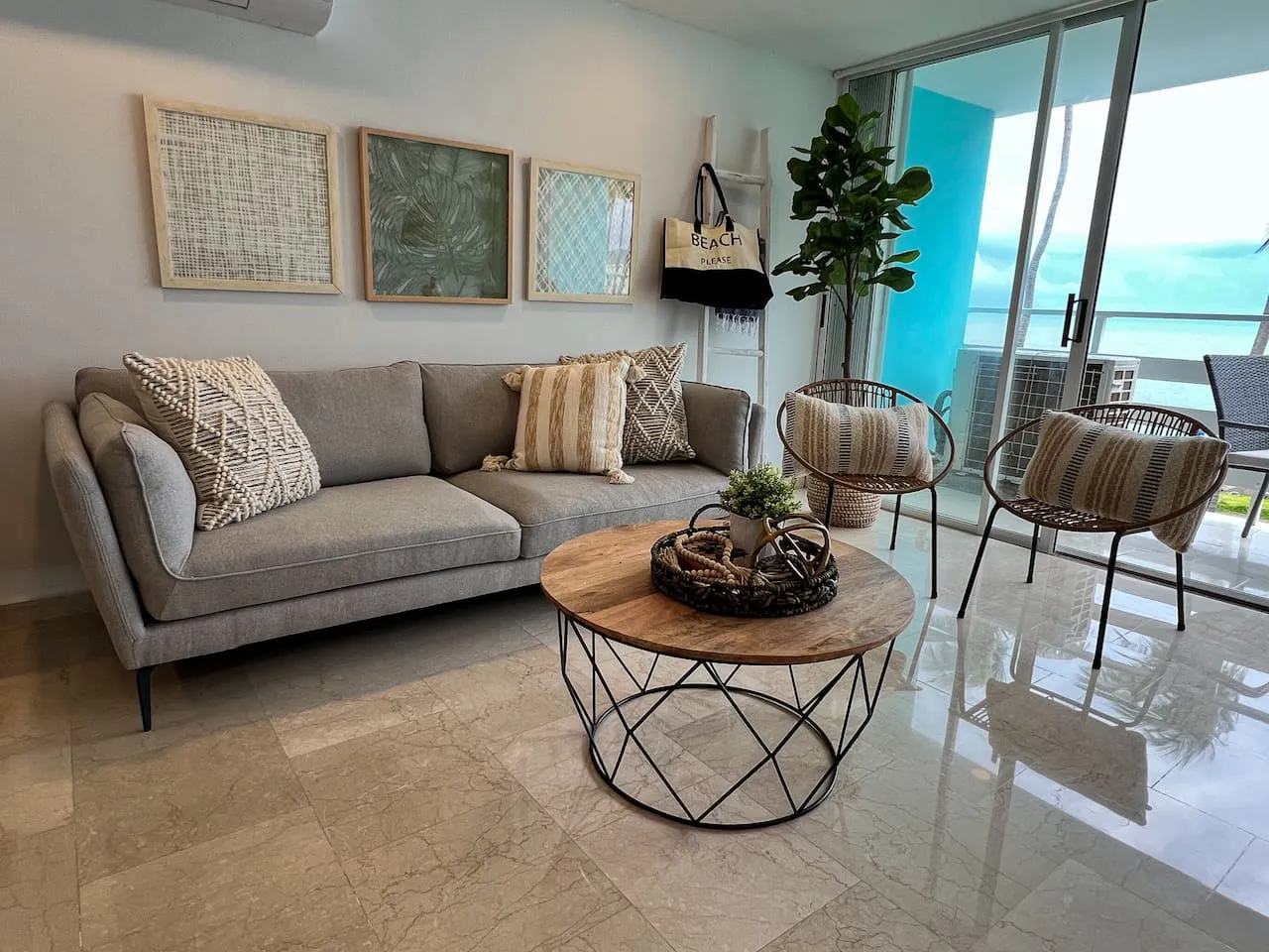 Tastefully decorated studio interior